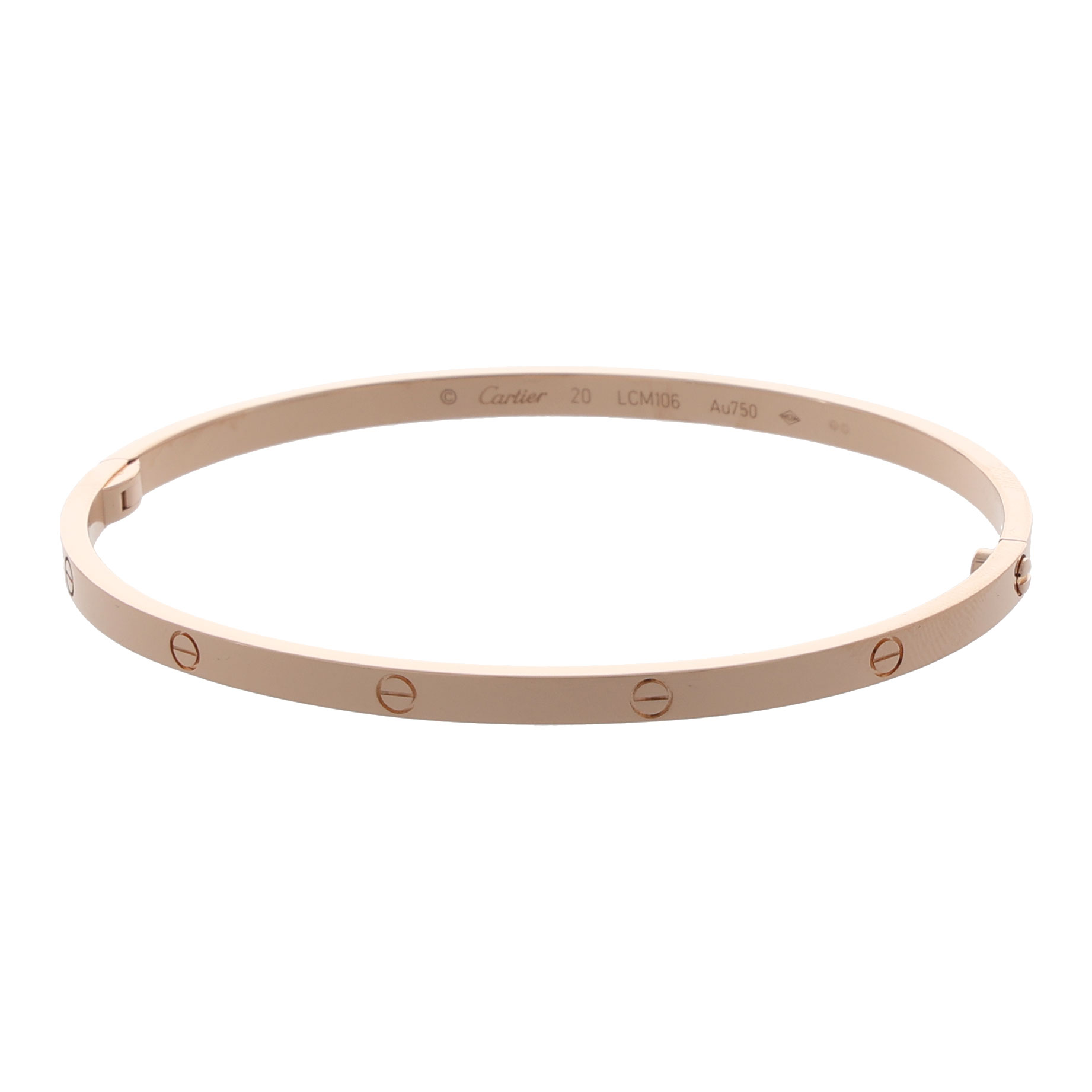 Cartier Love Armreif kleines Modell Gr.20 Roségold 750 / 18K im Full Set - Bild 4