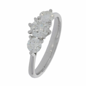 Ring mit 0,96 ct Diamanten | Gr. 49 | 750/- Weißgold