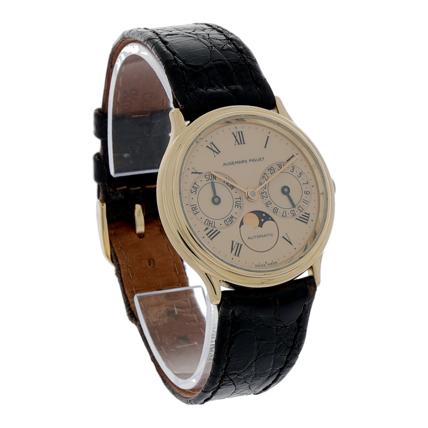 Audemars Piguet Moonphase Day Date 18K Gold Cal. 1120 1990’s Vintage Watch - Bild 2