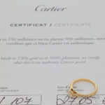 Cartier Solitärring Gr.48 Gelbgold 0,26ct Diamant Cartier / GIA Zertifiakt - Bild 4 Vorschau