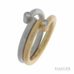 Diamant Ring Platin / Gelbgold 950 / 750 / 18k ca. 0,10ct. Vorschau