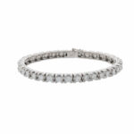 Riviérearmband 17cmWeißgold 750 / 18K mit ca. 4,5ct Diamanten - Bild 2 Vorschau