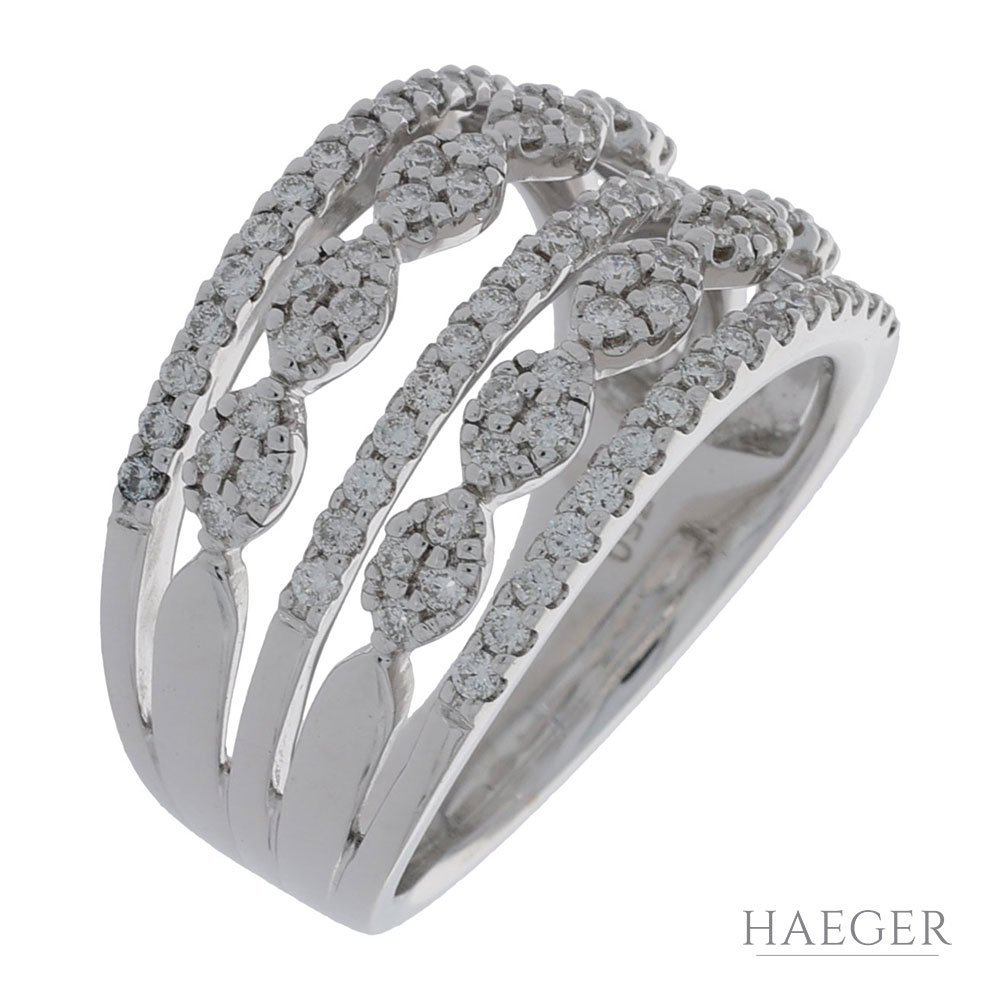 Diamant Ring Weißgold 750 / 18Kt. ca. 0,50ct.