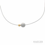 Niessing Schnur mit Diamant Kugel Platin 950 ca. 0,20 ct. - Bild 2 Vorschau