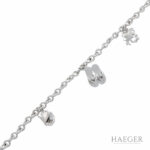 Damen Bettelarmband m. 3 Charms Weißgold 585 / 14 Kt. - Bild 2 Vorschau