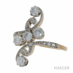 Art Deco Ring Gr.52 Gelbgold 585 / 14K mit 0,6ct Diamanten - Bild 2 Vorschau