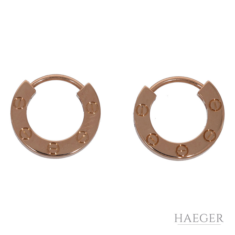 Cartier Love Creolen Roségold 750 / 18 Kt. m. Box