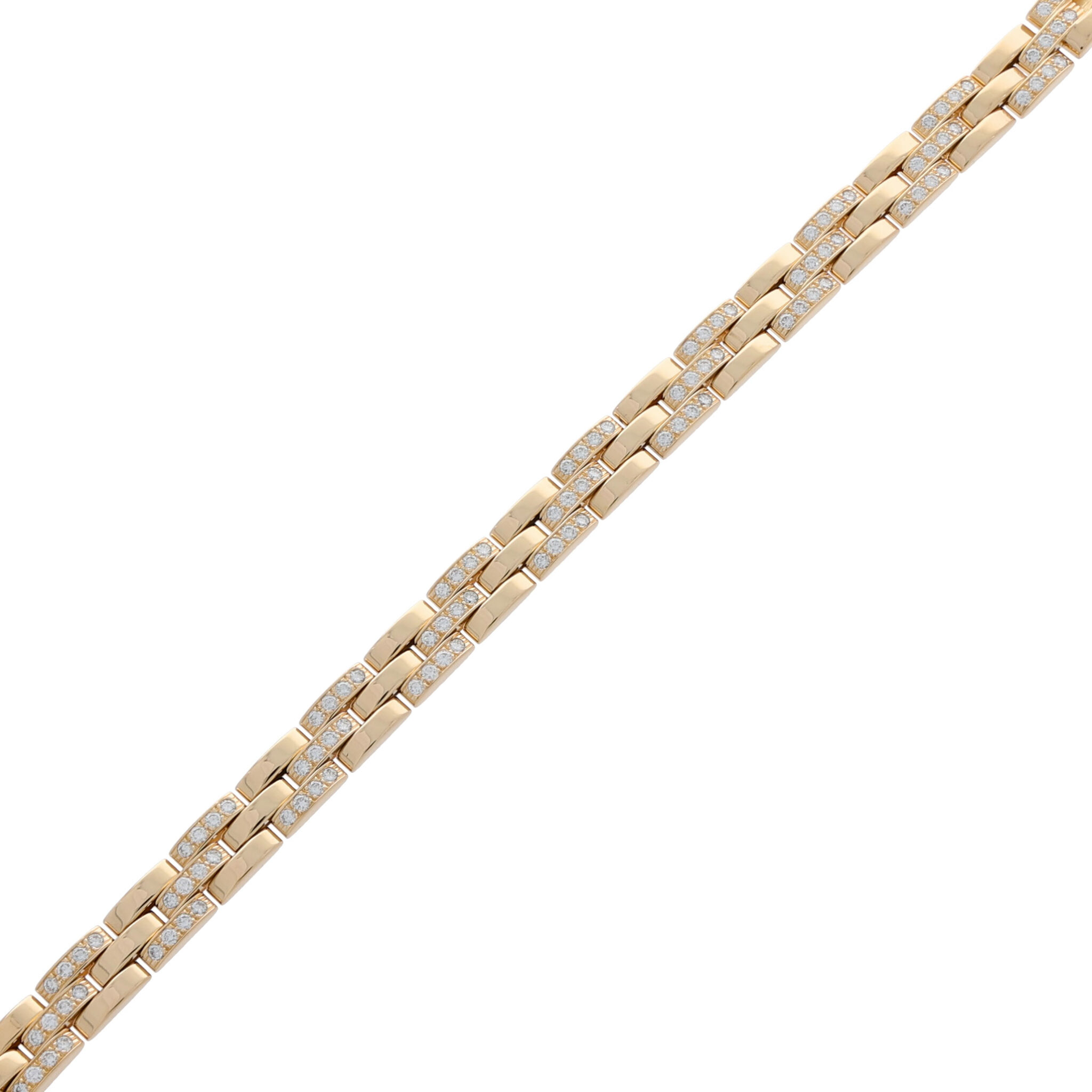 Cartier Panthère Diamant Armband 18cm Gelbgold 750 / 18K mit Zertifikat