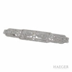 Art Deco Brosche Weißgold 585 / 14K mit 0,35ct Altschliff Diamanten - Bild 3 Vorschau