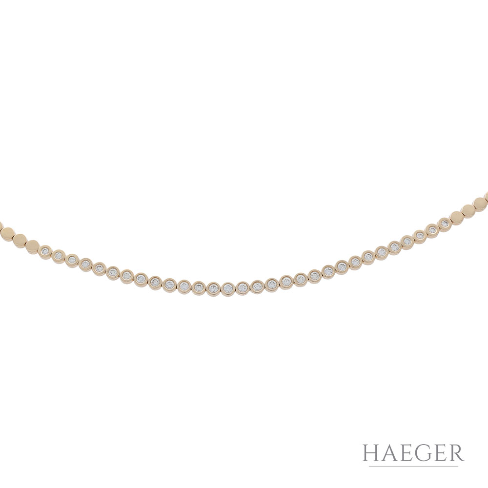 Diamant Riviérecollier Gelbgold 585 / 14 Kt. ca. 4,00 ct.