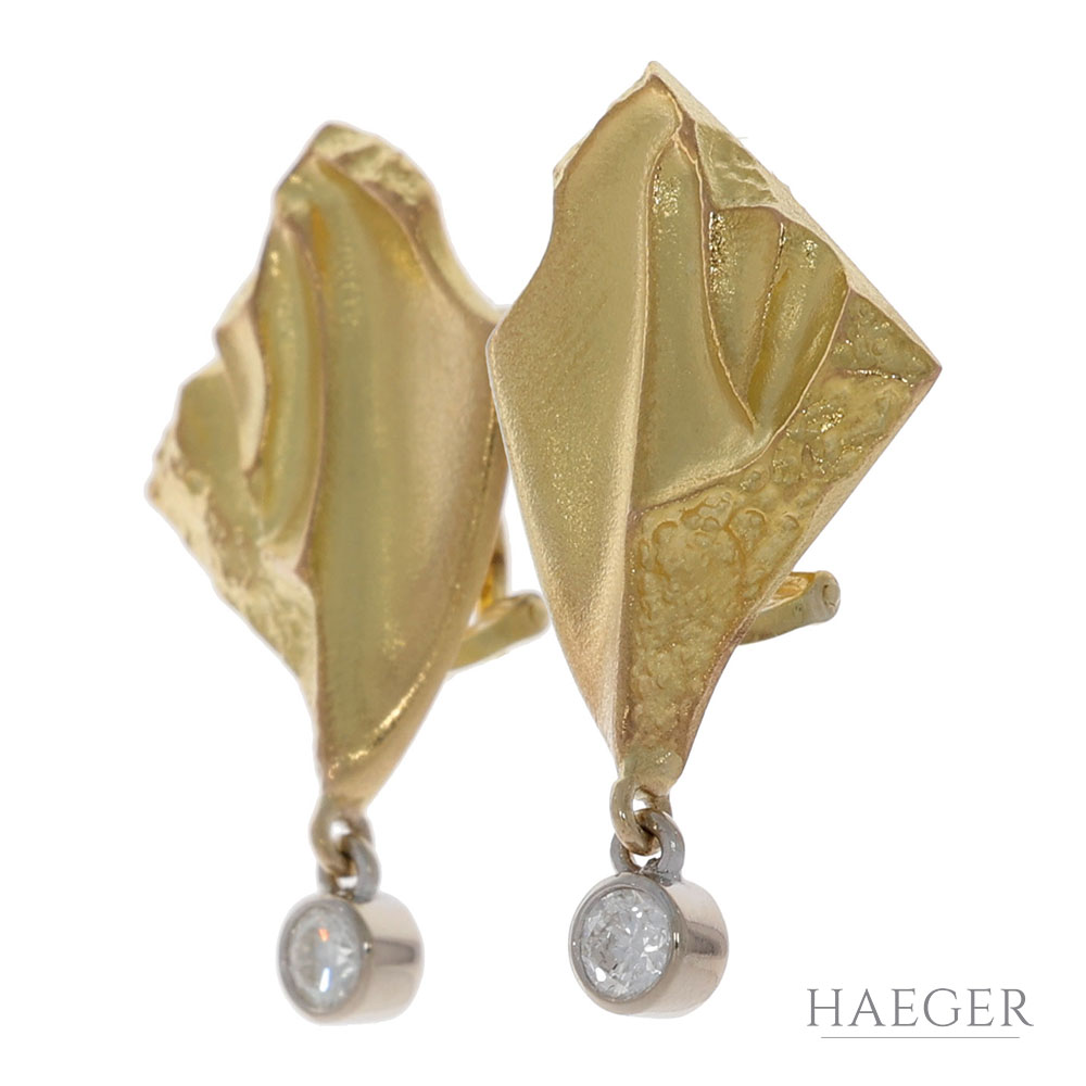 Lapponia Ohrhänger Gelbgold 585 / 14K mit 0,4ct Diamanten - Bild 2