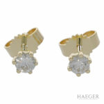 Solitär Diamant Ohrstecker Gelbgold 585 / 14 Kt. ca. 0,30ct. - Bild 2 Vorschau