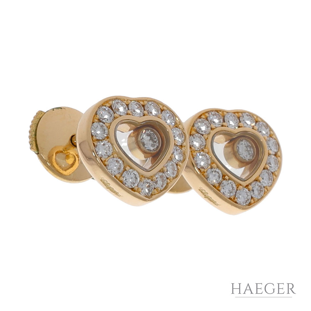 Chopard Happy Hearts Gelbgold 750 / 18K mit 0,59ct Diamanten und Zertifikat - Bild 2