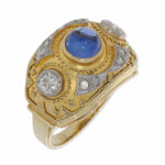 Diamant Saphir Ring Gelbgold 585/14K Gr. 57 Vorschau
