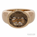 Wempe Rauchquarz Ring Gelbgold 750 / 18 Kt. GR 55 - Bild 2 Vorschau