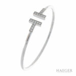 Tiffany & Co. T Wire Diamant Armreif Weißgold 750 / 18 Kt. ca. 0,40ct. Vorschau