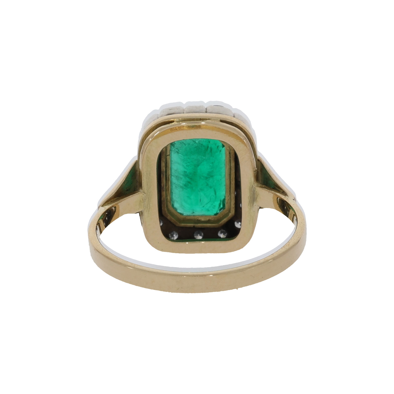 Smaragd Diamant Ring Gelbgold 750/18k Gr. 56 - Bild 2