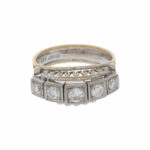Damen Diamant Ring Gelb- & Weißgold 585/14K. Gr. 57 - Bild 4 Vorschau