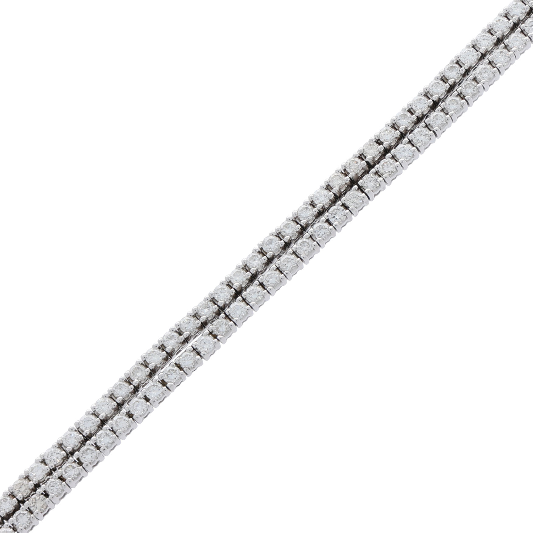 Diamant Pavéearmband Weißgold 750/18Kt. ca. 3.00ct.