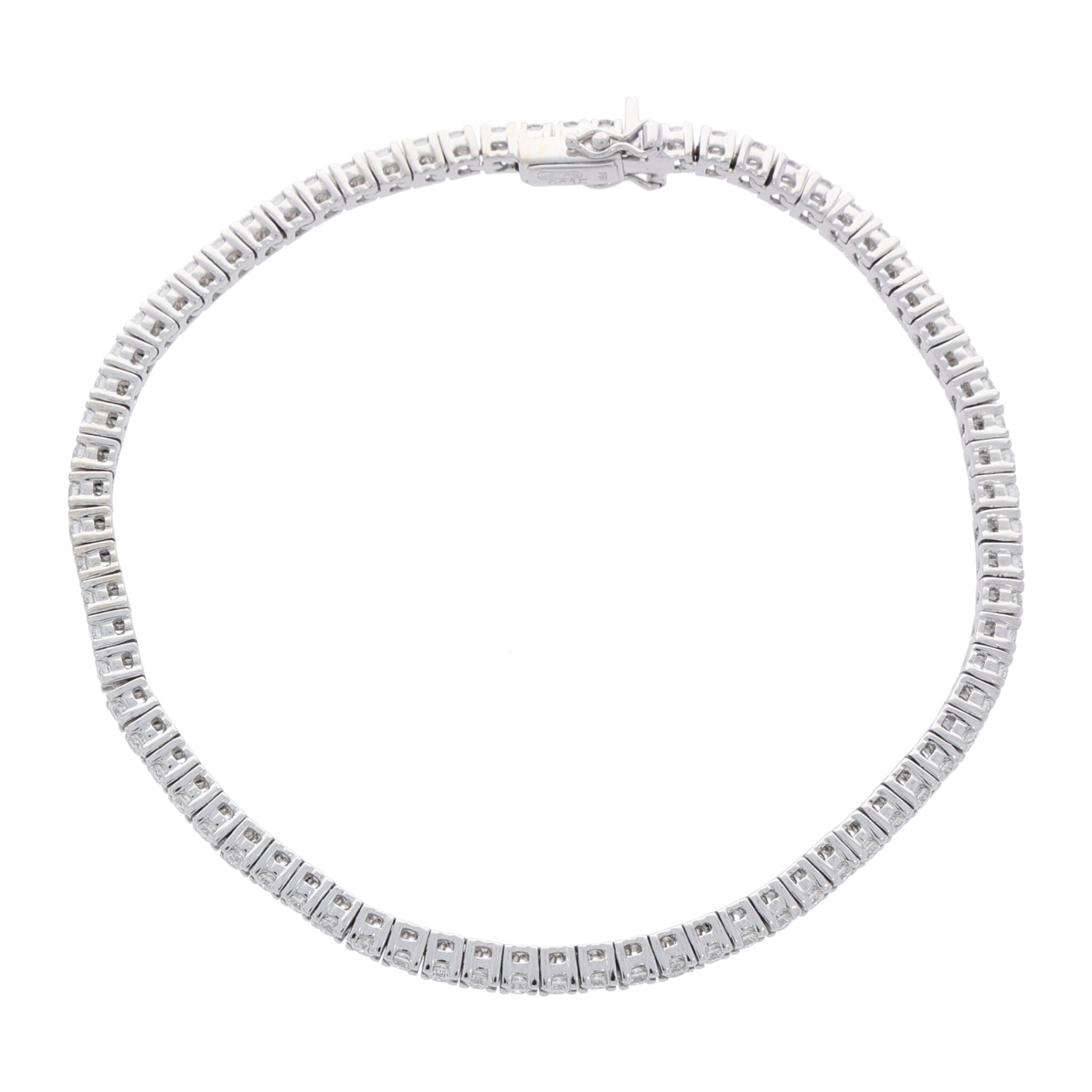 Diamant Riviérearmband Weißgold 750/18K. ca. 0,70Ct. - Bild 4