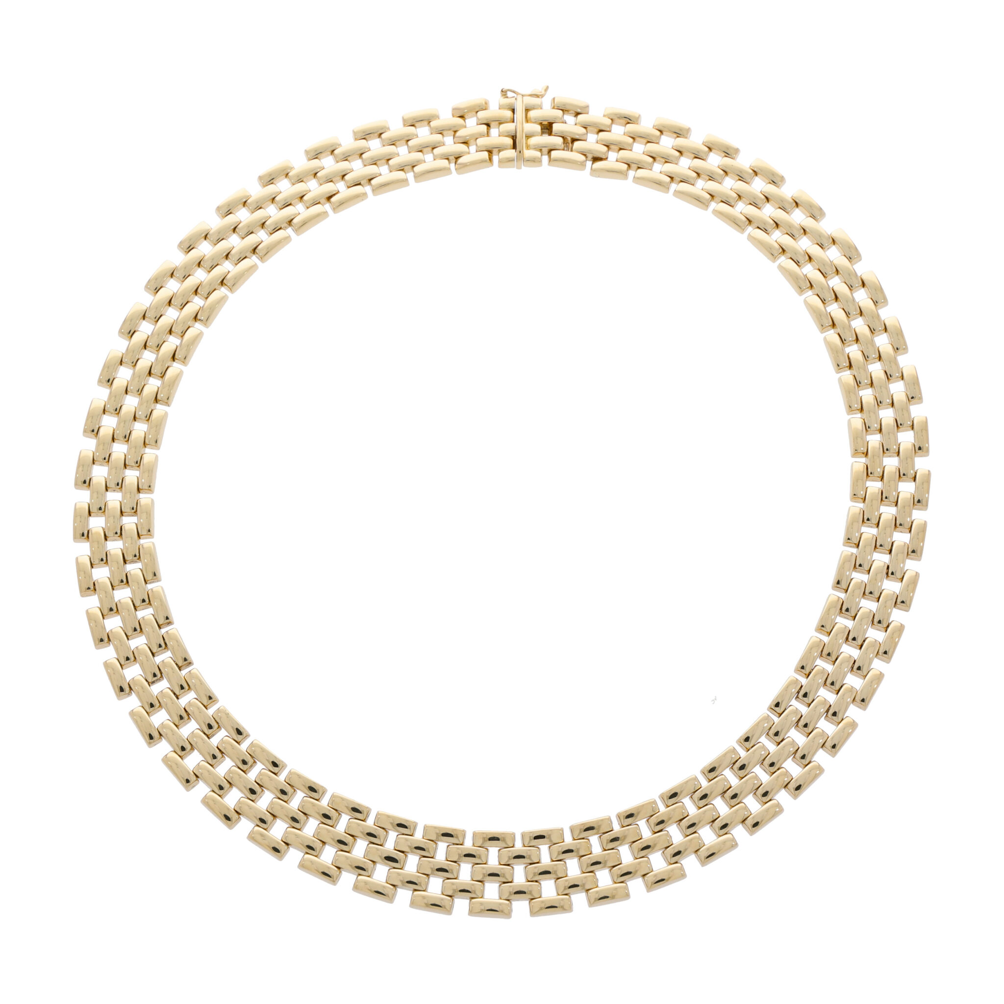 Cartier Collier Panthere Maillon Gelbgold 750/18K. ca. 42 cm fünfreihig - Bild 2