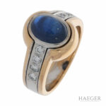 Diamant Saphir Ring Gelbgold 750 / 18k. ca. 0,20ct. Vorschau