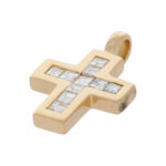Diamant Kreuz Anhänger Gelbgold 750 / 18 K. ca. 0,80ct. - Bild 2 Vorschau