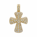 Diamant Kreuz Anhänger Gelbgold 750 / 18 K. ca. 1,40ct. Vorschau