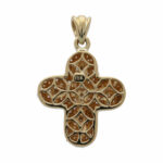Kreuz Anhänger Gelbgold 750 / 18K mit 1,5ct Diamanten - Bild 2 Vorschau