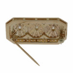 Brosche Gelbgold 585 / 14K mit 1,6ct Diamanten - Bild 3 Vorschau