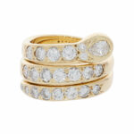 Diamant Schlangenring Gelbgold 585/14K. ca. 1,05 ct. GR 50 - Bild 2 Vorschau