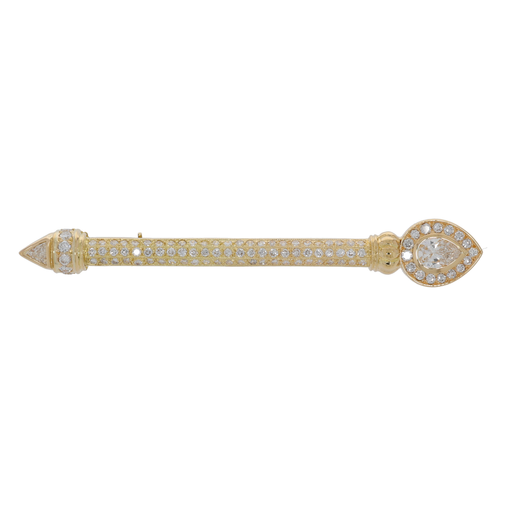 Anstecknadel Gelbgold 750 / 18K mit 0,9ct Diamanten