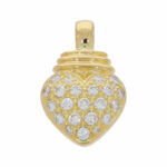 Herzanhänger Gelbgold 750 / 18K mit 0,47ct Diamanten Vorschau