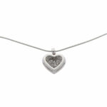 Kette mit Diamantherz Anhänger Weißgold 750/18K. ca. 1,04ct. - Bild 2 Vorschau