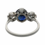 Ring Gr.58 Platin 950 mit Saphir ca.3ct und Altschliff ca.1ct / DSEF Zertifikat - Bild 3 Vorschau
