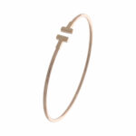 Tiffany T Schmaler Wire Armreif in 18 Karat Roségold Vorschau