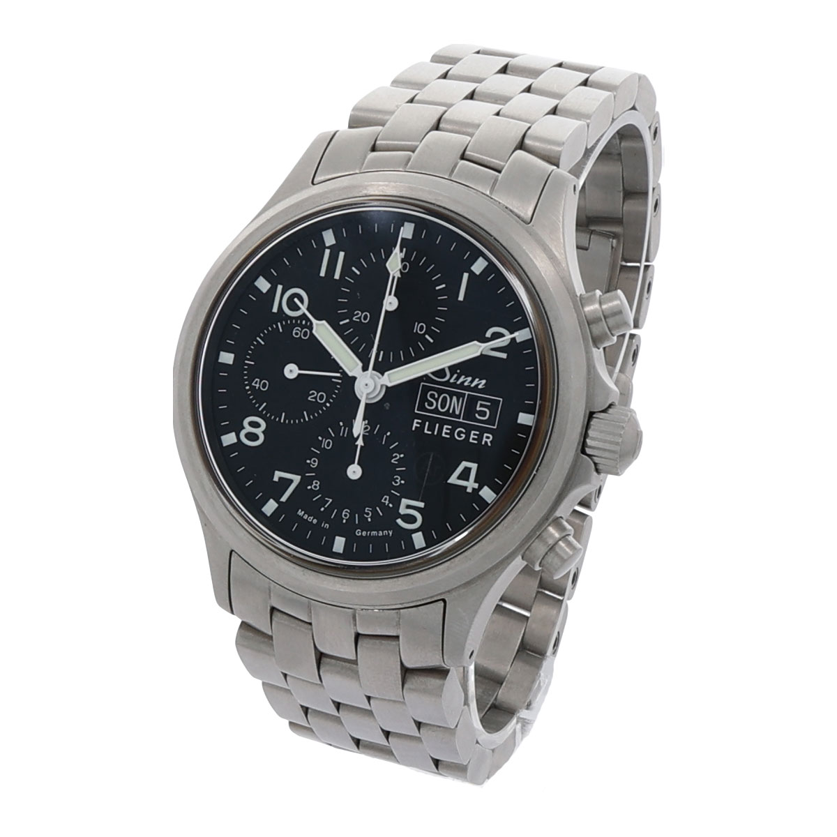 Sinn 358 Sa Flieger Stahl 42mm automatic Chronograph Day Date Full Set - Bild 2