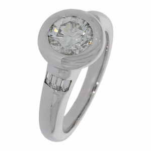 Diamant Solitär Ring Weißgold 750/18K. ca. 1,00ct.