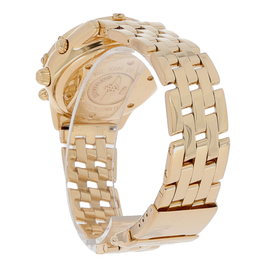 Breitling Chrono Cockpit 18K Gold mit Perlmutt Zifferblatt Full Set 1996 - Bild 6