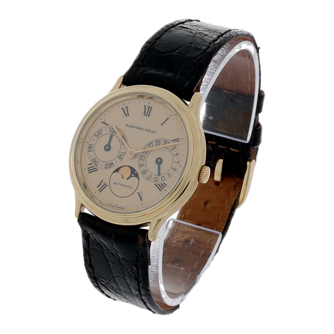 Audemars Piguet Moonphase Day Date 18K Gold Cal. 1120 1990’s Vintage Watch - Bild 3