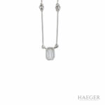 0,7ct Emerald Diamant Collier 49cm Platin 950 - Bild 3 Vorschau