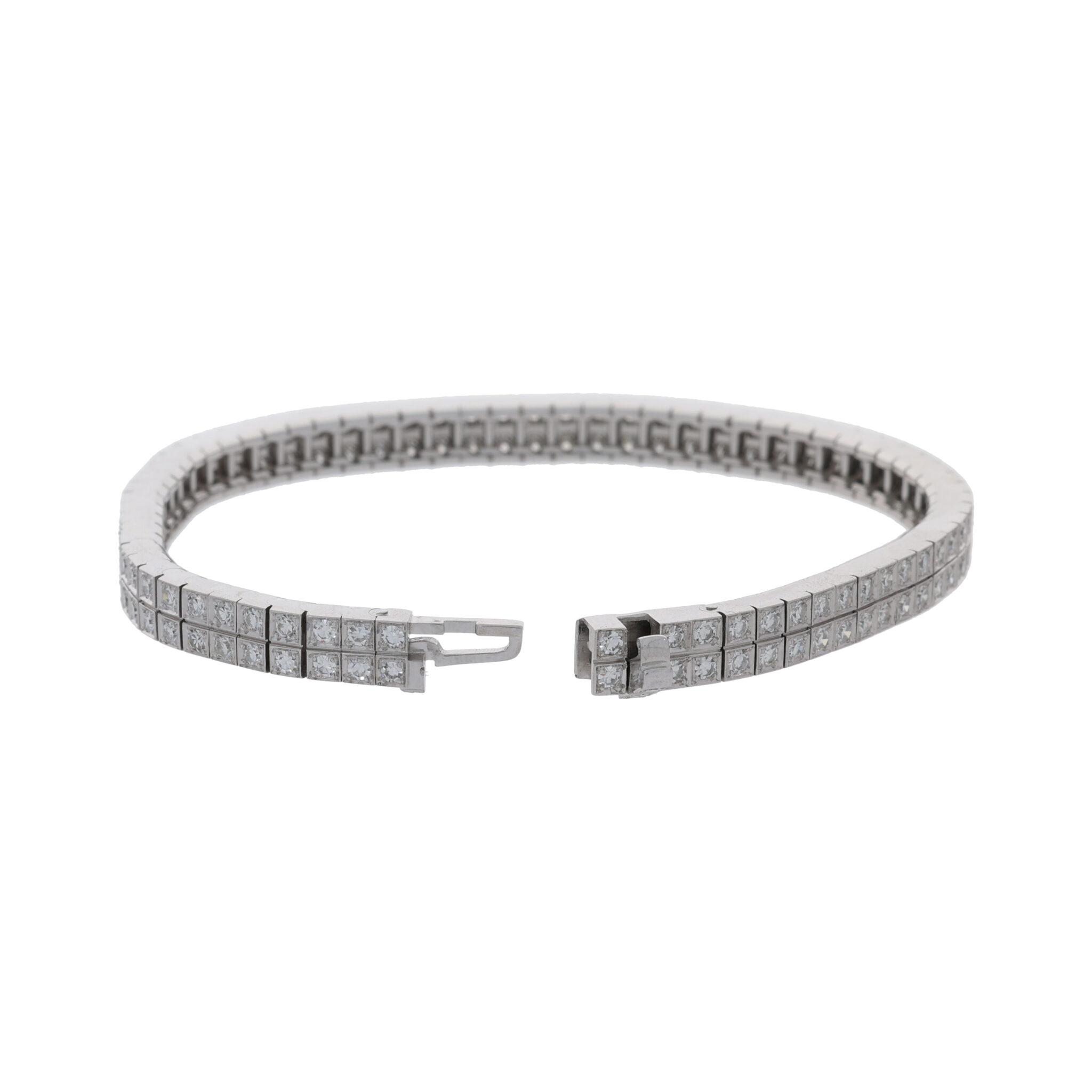 Riviérearmband 17,5cm Weißgold 750 / 18K mit ca. 2,5ct Diamanten - Bild 3