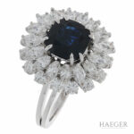 Saphir Diamant Brillant Marquise Ring Weißgold  585 / 14k. Vorschau