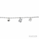 Damen Bettelarmband m. 3 Charms Weißgold 585 / 14 Kt. - Bild 3 Vorschau