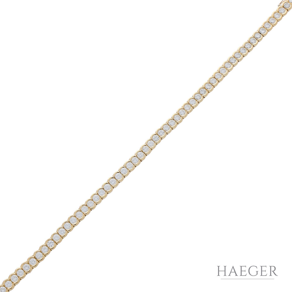 Tennisarmband 18cm Gelbgold 750 / 18K mit 5,5ct Diamanten