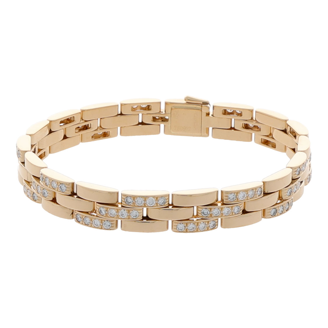 Cartier Panthère Diamant Armband 18cm Gelbgold 750 / 18K mit Zertifikat - Bild 3