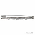 Art Deco Brosche Weißgold 585 / 14K mit 0,35ct Altschliff Diamanten - Bild 2 Vorschau