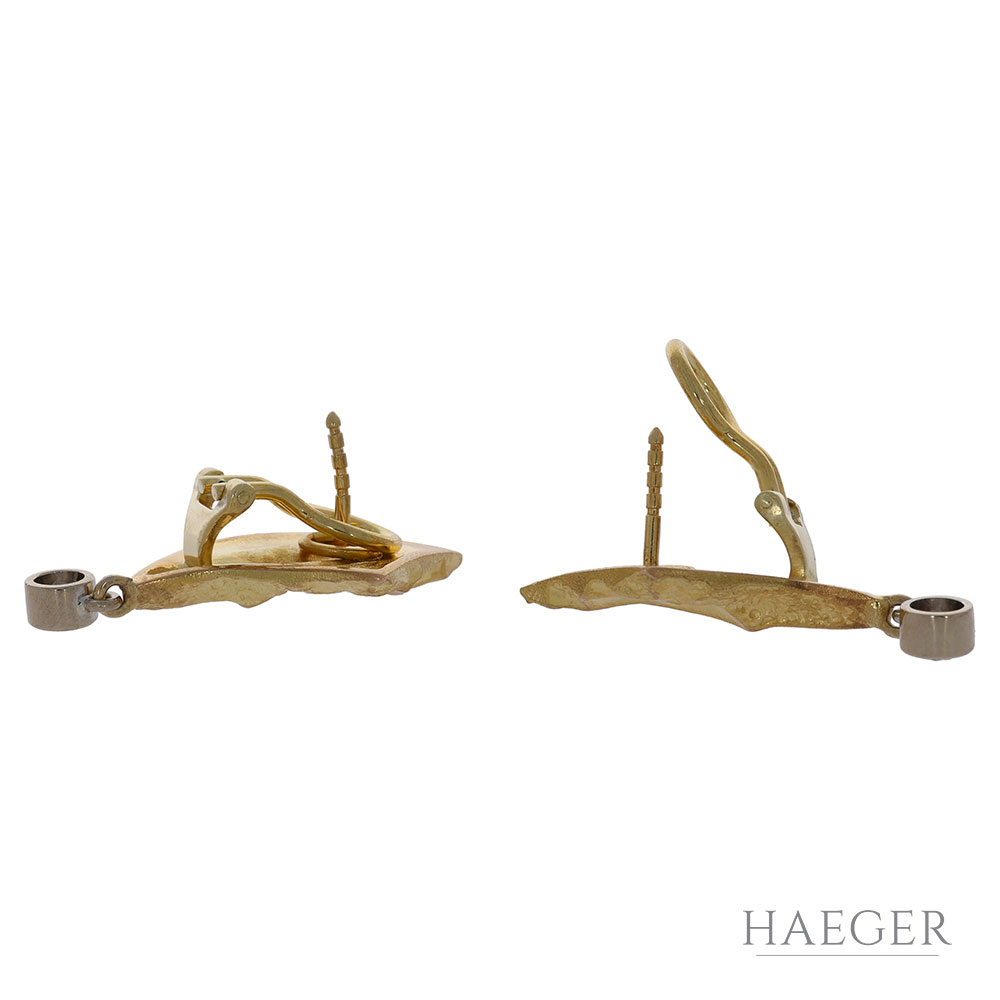 Lapponia Ohrhänger Gelbgold 585 / 14K mit 0,4ct Diamanten - Bild 3