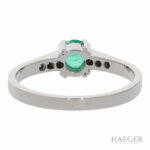 Ring Gr.55 Weißgold 750 / 18K mit Smaragd und 0,2ct Diamanten - Bild 2 Vorschau
