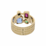 Diamant Saphir Rubin Smaragd Ring Gelbgold 750/18K Gr. 57 - Bild 2 Vorschau